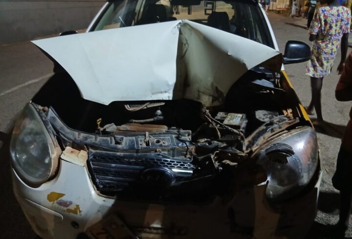 Road Accident in Akokofe forecourt of Akokofe community centre.