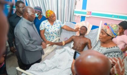 Dr. Bawumia Visits Injured KNUST Student, Donates GH¢50,000
