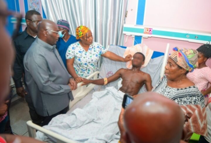 Formal President Dr Mahamudu Bawumia Visits and donated 50,000 Ghana cedis to KNUST Student Stabbed at NPP Thank-You Tour at Bantama.