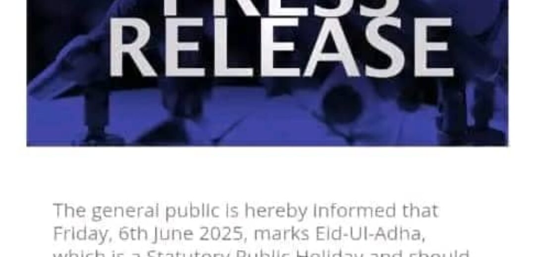 Ghana Declares June 6, 2025, a Public Holiday in Observance of Eid-Ul-Adha