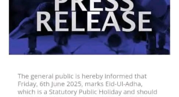 Ghana Declares June 6, 2025, a Public Holiday in Observance of Eid-Ul-Adha