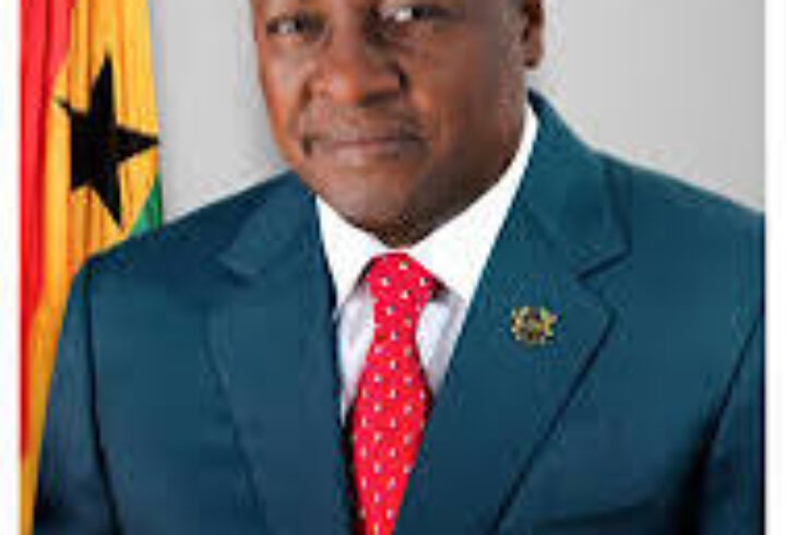 H.E.John Dramani Mahama president of the Republic of Ghana.