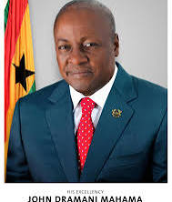 H.E.John Dramani Mahama president of the Republic of Ghana.