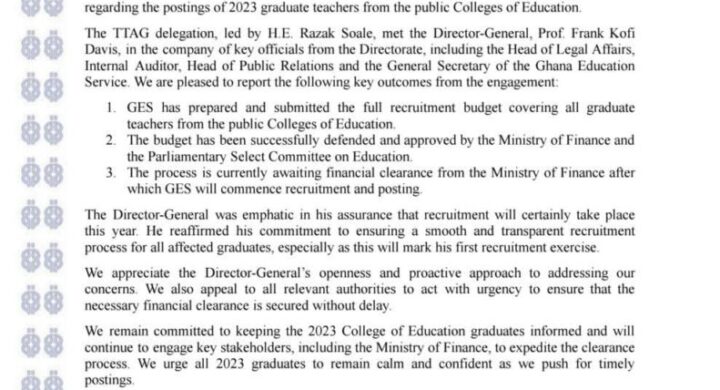 TTAG Meets with GES Director-General.