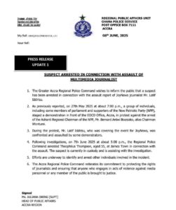 According to a press release issued by the Regional Public Affairs Unit of the Ghana Police Service, the protest was staged by a group of individuals