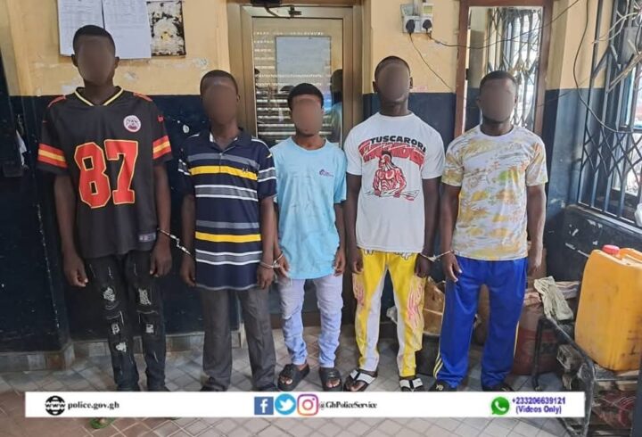 Five Suspects Arrested for Armed Robbery at Dompim Mining Site