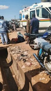 A devastating motor accident occurred around 10 am today at Filling Point in Tamale