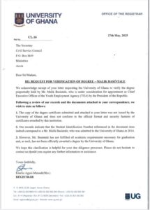 University of Ghana Denies Degree to Malik Basintale, Controversy Ensues