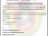 Breaking News: Ashanti Regional NASPA Conference and Elections Scheduled for June 13, 2025.