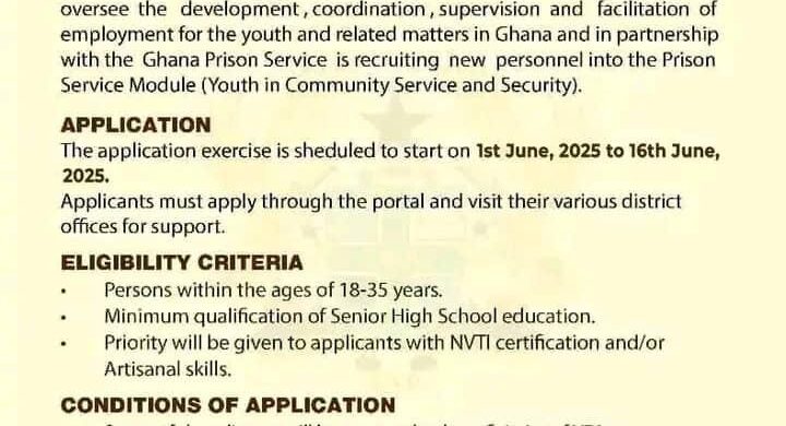 YEA Launches Recruitment for Prison Office Assistants.