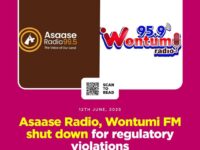 Asaase Radio and Wontumi FM Shut Down for Regulatory Violations.