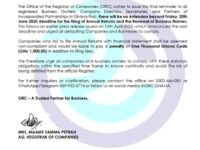 Office of the Registrar of Companies Issues Final Reminder: No Extension Beyond June 30, 2025