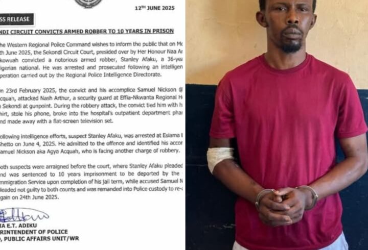 Armed Robber Sentenced to 10 Years in Prison