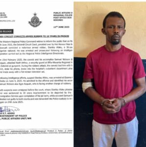 Armed Robber Sentenced to 10 Years in Prison