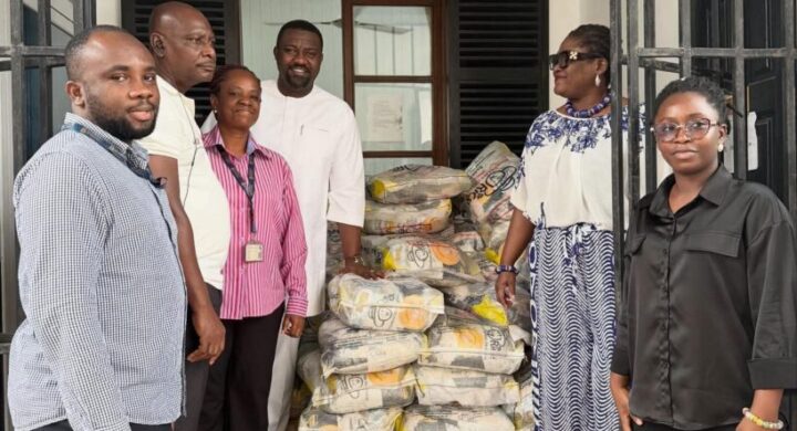 John Dumelo Donates 500 Bags of Rice to University of Ghana