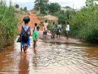 Bono: Dr. Kwasi Nyame-Baafi supports road road shaping exercise in Sunyani.