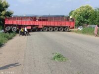 Kintampo-Tamale Highway Blocked by Articulated Truck