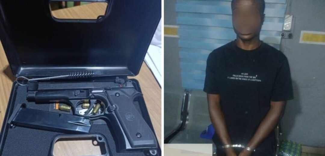 SUSPECT ARRESTED WITH PISTOL AND AMMUNITION AT POLICE BARRIER NEAR OBUASI