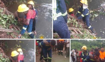 GNFS RESCUES A MATE FROM A VEHICULAR ACCIDENT AT KUNTUSO TECHIMAN – KUMASI HIGHWAY 