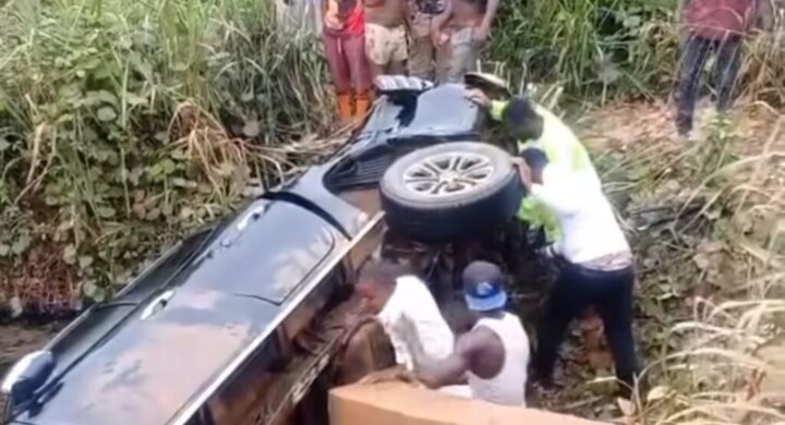 Breaking News: Toyota Vehicle Plunges into River at Wassa Akropong