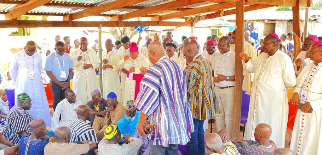 Ghana Catholic Bishops Pay Courtesy Call on Damongo Wura, Strengthening Church-Traditional Ties