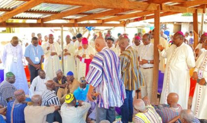 Ghana Catholic Bishops Pay Courtesy Call on Damongo Wura, Strengthening Church-Traditional Ties