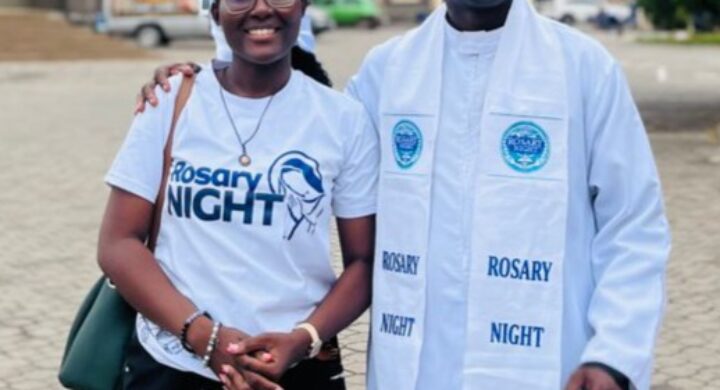 Rev. Fr. Edward Akwasi Gyebi Donates GH₵1,000 to Support Rosary Night Evangelisation in Kumasi