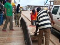 Mfantseman Works and Engineering Department Undertakes Decongestion Exercise at Mankessim Ansa Park Warn Traders Selling On Roadside