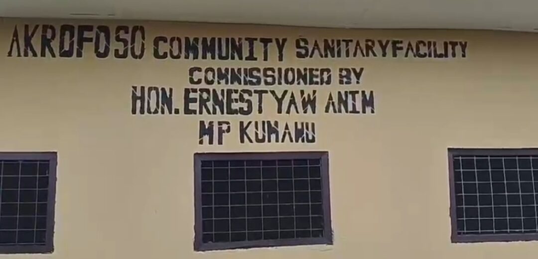 Kumawu MP Ernest Yaw Anim Commissions 16-Seater Toilet Facility For Mampong Akrofonso
