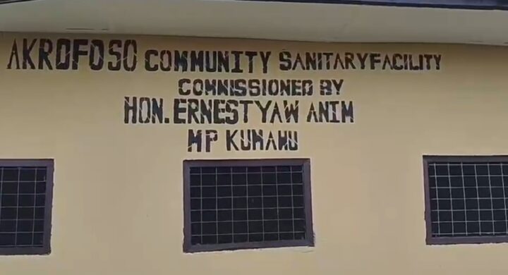 Kumawu MP Ernest Yaw Anim Commissions 16-Seater Toilet Facility For Mampong Akrofonso